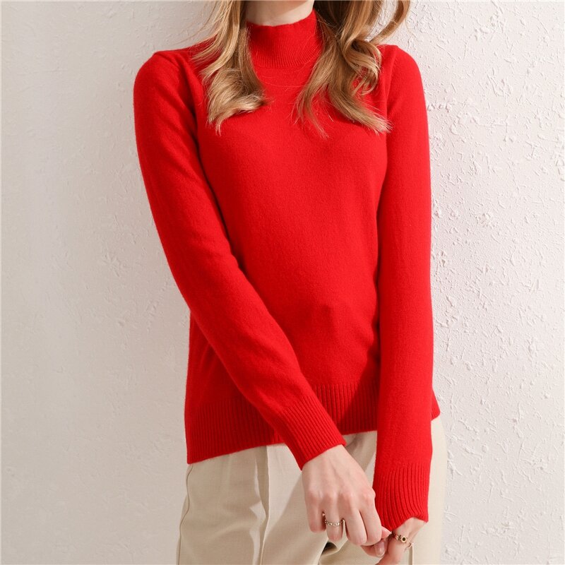 2021 Autumn And Winter New Turtleneck Sweater Women's Pullover Ioose And Versatile Korean Iong-Sleeved Slim Slimming Comfortable