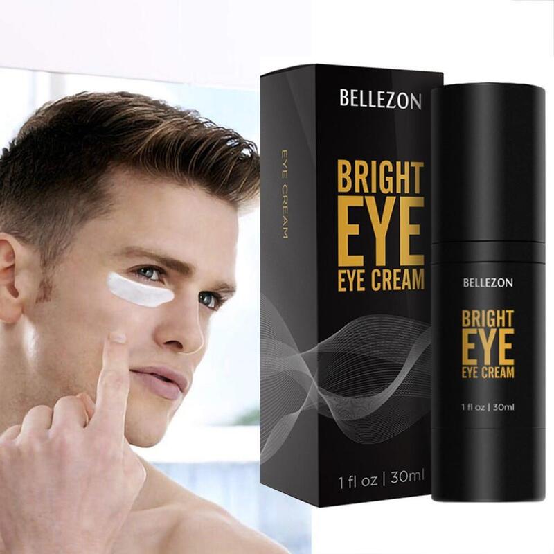 Crema de ojos reafirmante para hombre, cuidado de la piel en negro, hinchazón, líneas finas, producto para el cuidado facial