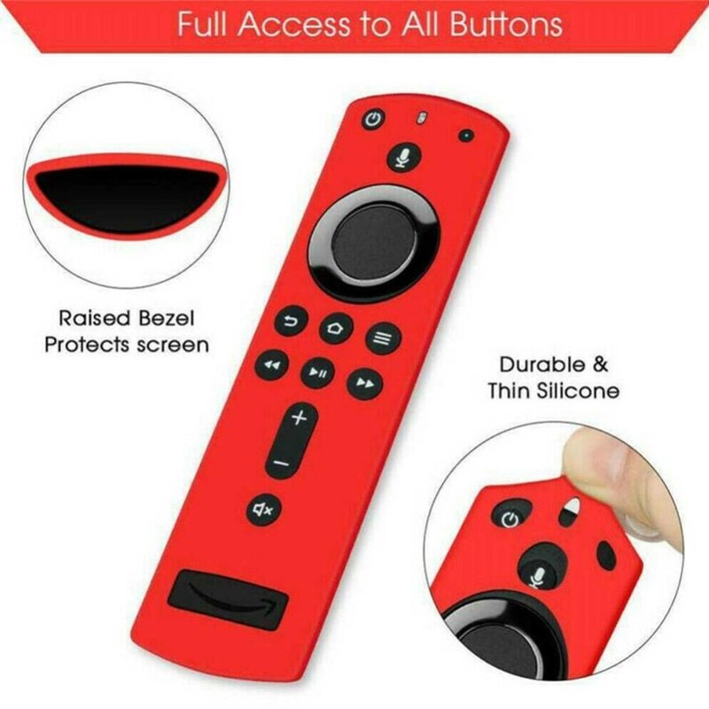 1Pc Afstandsbediening Hoes Beschermhoes Siliconen Shockproof Voor Fire Tv Stick 4K Duurzaam Anti Slip Accessoires