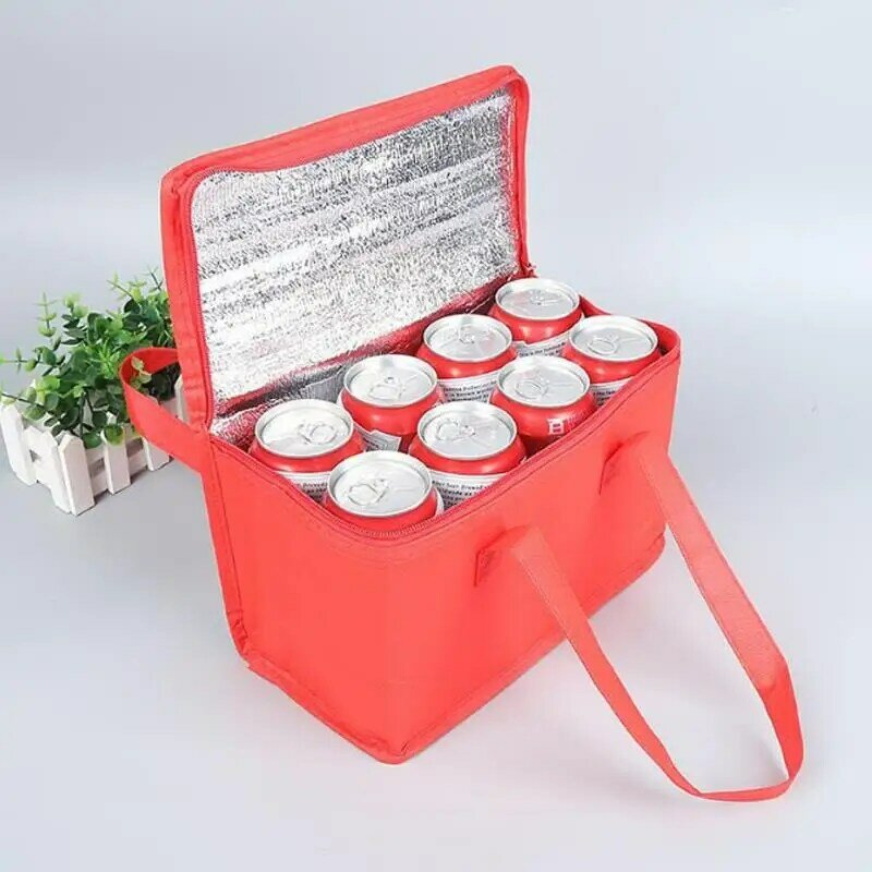Tragbare Mittagessen Kühltasche Klapp Isolierung Picknick Eis Packung Lebensmittel Thermische Tasche Getränk Träger Isolierte Taschen Lebensmittel Lieferung Tasche