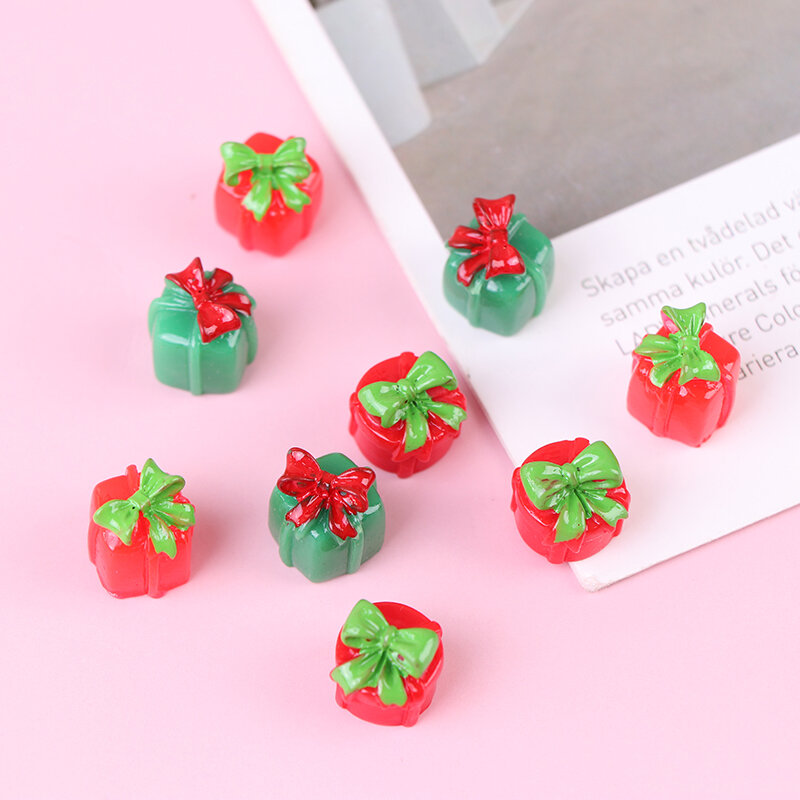1/3PCS Dollhouse Miniature Christmas ของขวัญกล่อง Pretend Play Mini เฟอร์นิเจอร์ตุ๊กตาบ้านอุปกรณ์ตกแต่งของเล่น