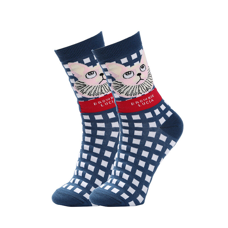 Chaussettes Imprimées Motifs Amusants pour Homme, Accessoire en Coton, Style Hip Hop, Harajuku, Kawaii, Dessins Animés, Fruits, Animaux, Bière, Mode Joyeuse et Décontractée, Joli Cadeau Masculin