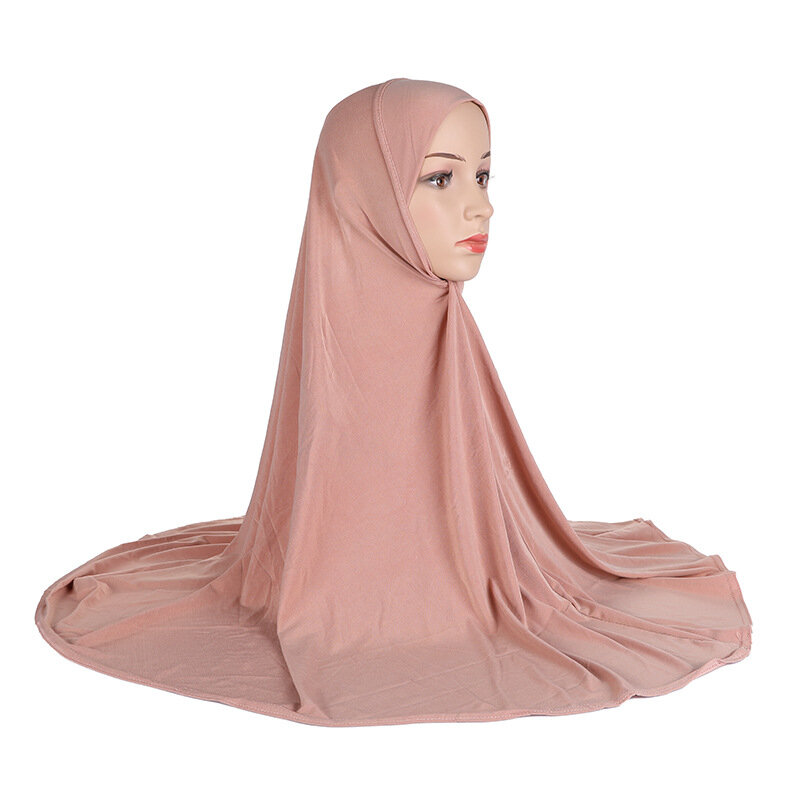 이슬람 인스턴트 Hijab 스카프 패션 더블 레이어 네트 원사 진주 Headscarf 아랍 이슬람기도 모자 Turban Amira 케이프 Headwrap