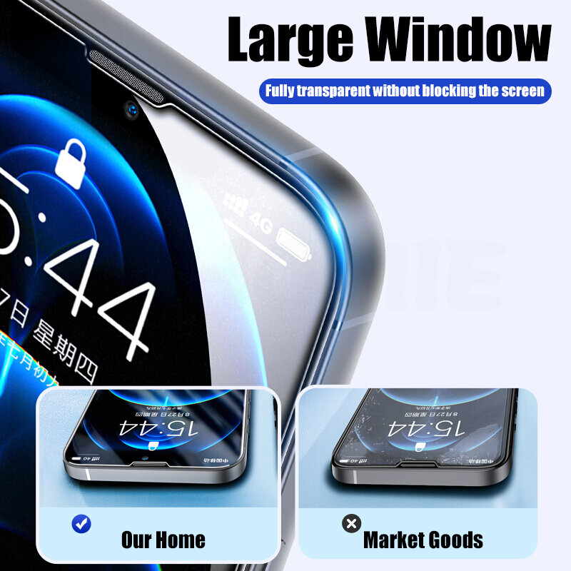 4PCS Full Cover กระจกนิรภัยสำหรับ iPhone 11 12 13สำหรับ iPhone 11 12 13 pro Max Mini ฟิล์มแก้ว