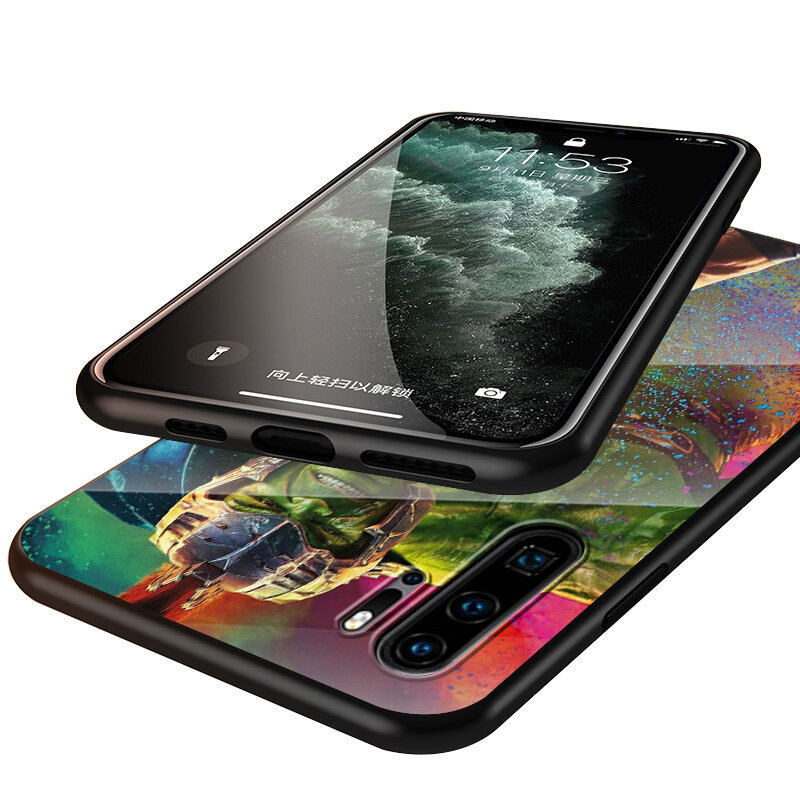 Marvel – coque de téléphone en verre trempé, étui de luxe pour Huawei P40 P30 P20 P10 Pro Plus Lite 5G 2019