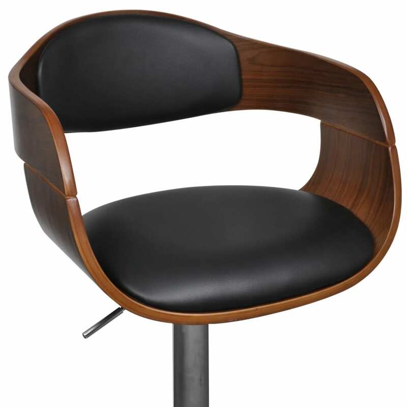 Skórzany stołek barowy krzesło z oparciem podłokietnik 2 sztuk