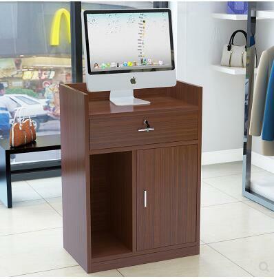 Simple small cashier clothing store supermarket hotel front desk computer bar counter