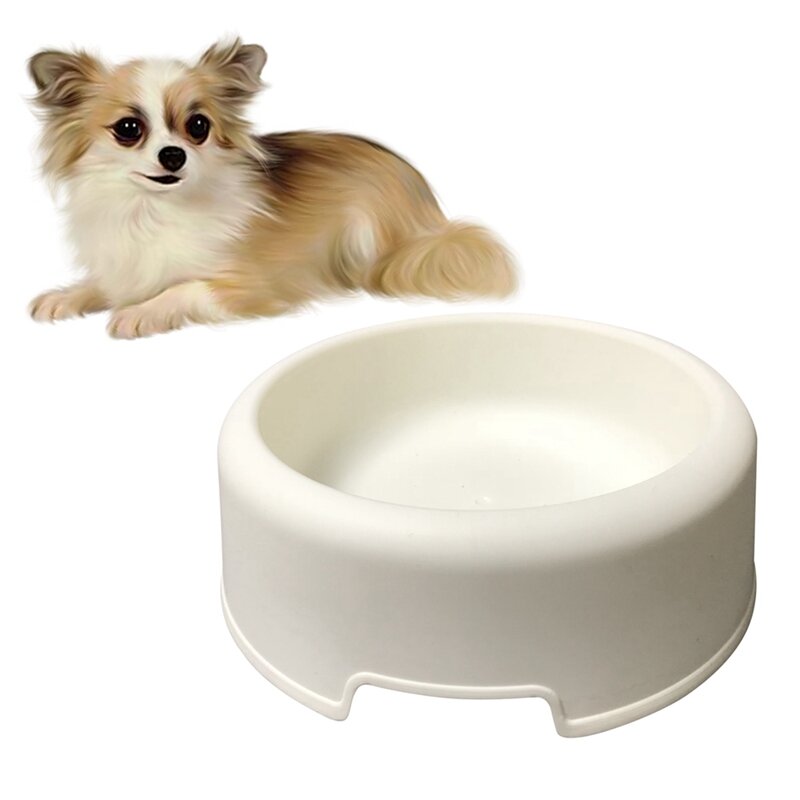 Pet Resin Round Bowl Basic Food Dish And Water Feeder For Dogs And Cats Easy To Clean