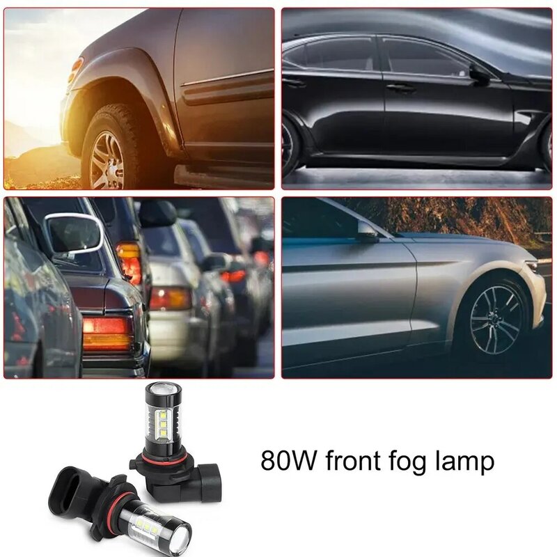 Lámpara antiniebla delantera H11, 80W, alto brillo, bajo consumo de energía, suministros automotrices, luces Led antiniebla, 1 ud.