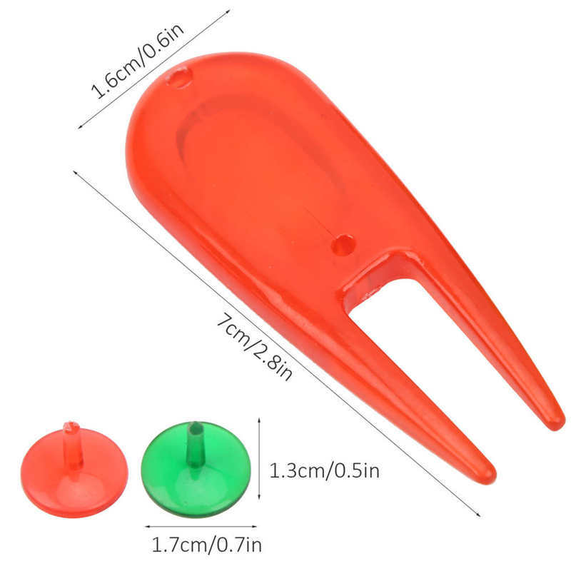 PE Kunststoff Ball Divot Werkzeuge Pitch Gabel Putting Green Reparatur Kit mit Ball Marker