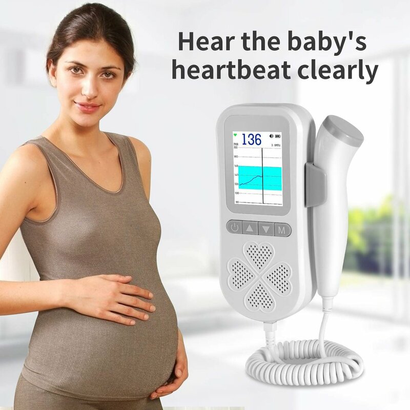 sin radiación estetoscop Monitor de ritmo cardíaco para embarazadas 