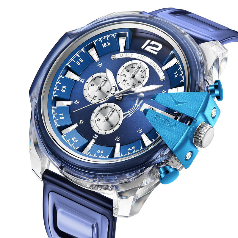 Часы ใหม่แฟชั่นสุภาพสตรีนาฬิกาผู้ชายพลาสติก Luminous ปฏิทินกันน้ำเทปควอตซ์นาฬิกา