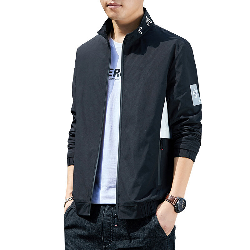 Moda roupas masculinas primavera e outono nova jaqueta masculina juventude coreana magro ajuste bonito moda simples casual casaco masculino wear