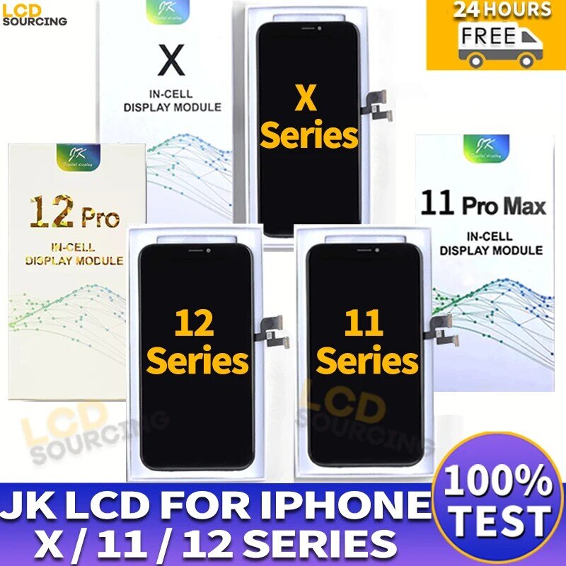 Apple iPhone,iPhone X,XS,Max,XR,11 Pro,Max用のデジタイザーマウント付きLCDタッチスクリーン