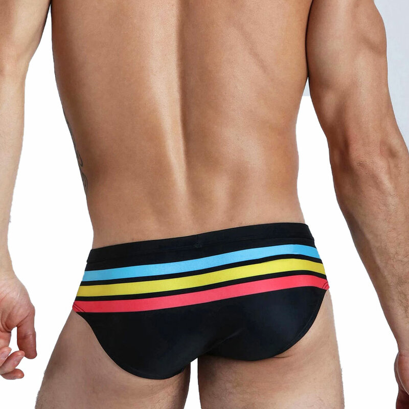 Pride Rio – culotte de bain pour hommes, maillot de bain Sexy avec poches et Contour, culotte de plage, maillot de bain Bikini