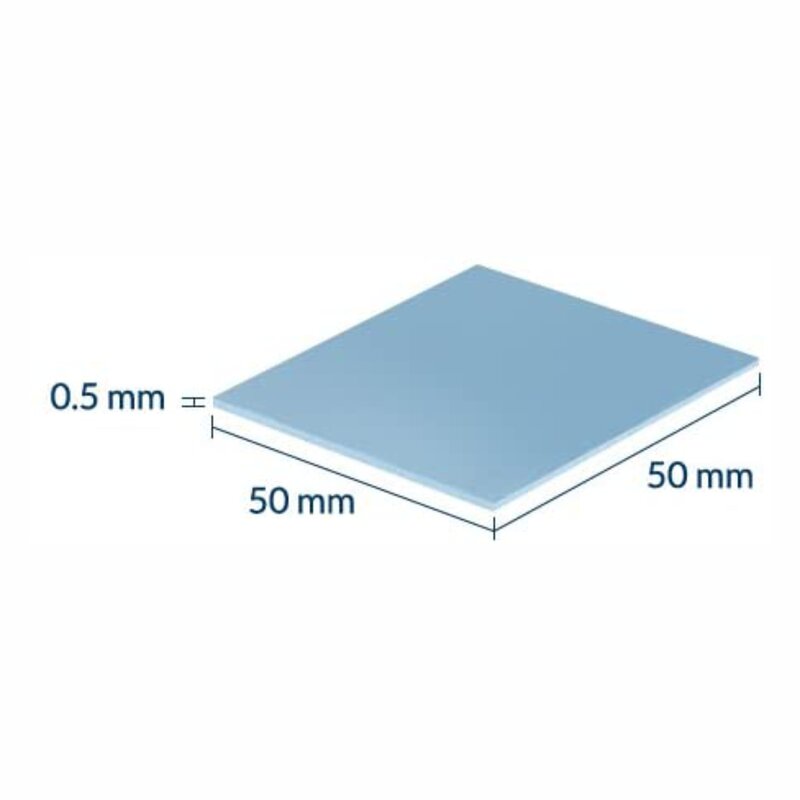 Ártico almofada térmica 6.0 w/mk 0.5mm 1.0mm 1.5mm tapete térmico 50x50mm 145x145mm alta eficiência da condutividade térmica