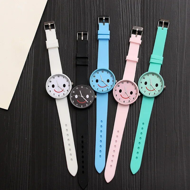Zegarek dla dzieci dla dziewczynek kolor pasek silikonowy moda zegarek kwarcowy ryby Dial Cartoon zegarki dla dzieci zegar Relogio Feminino