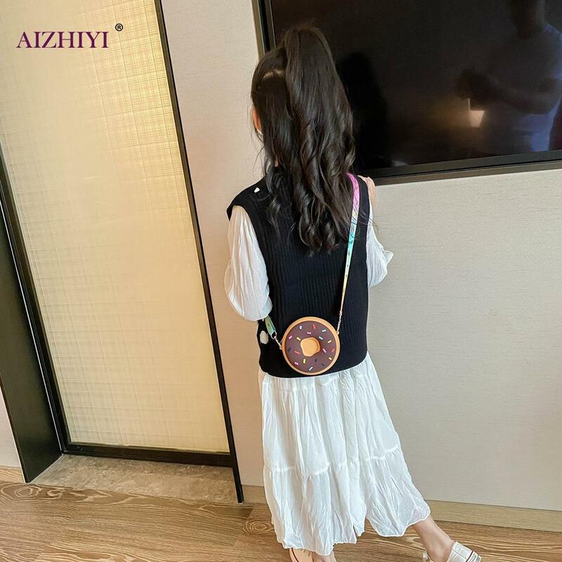 Детская силиконовая сумка через плечо, с изображением пончика