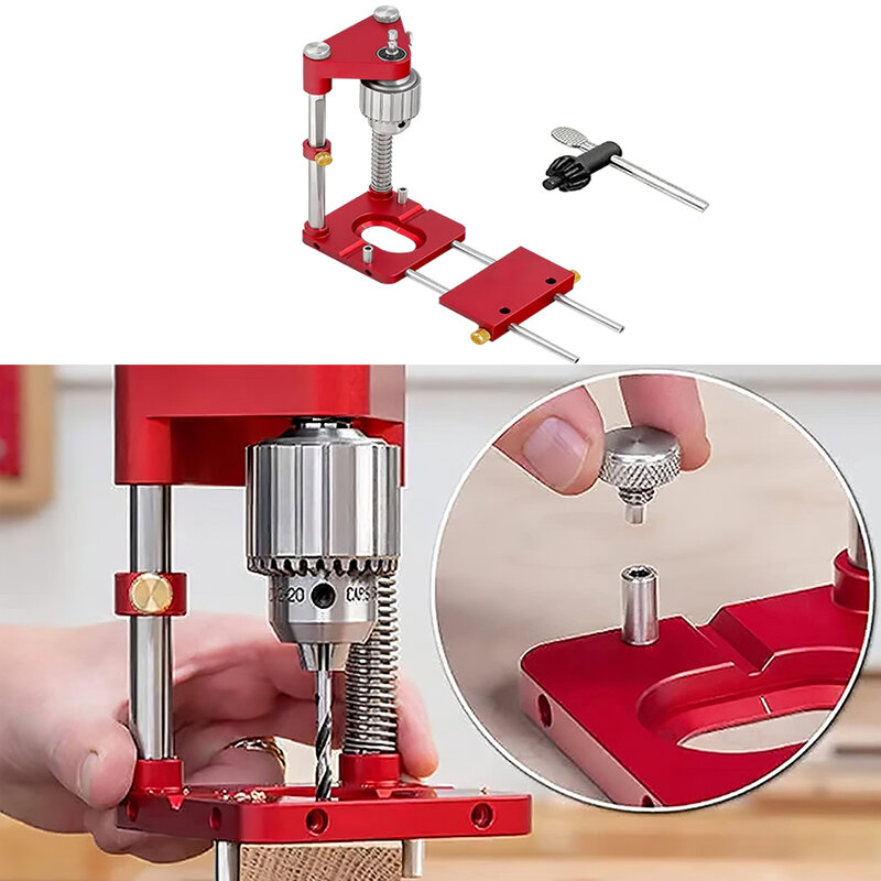 2021 Woodworking Drill Adjustable Punch Locator Alloy Steel Drill Template Locator Convenient DIY Puncher Tools For Woodworker