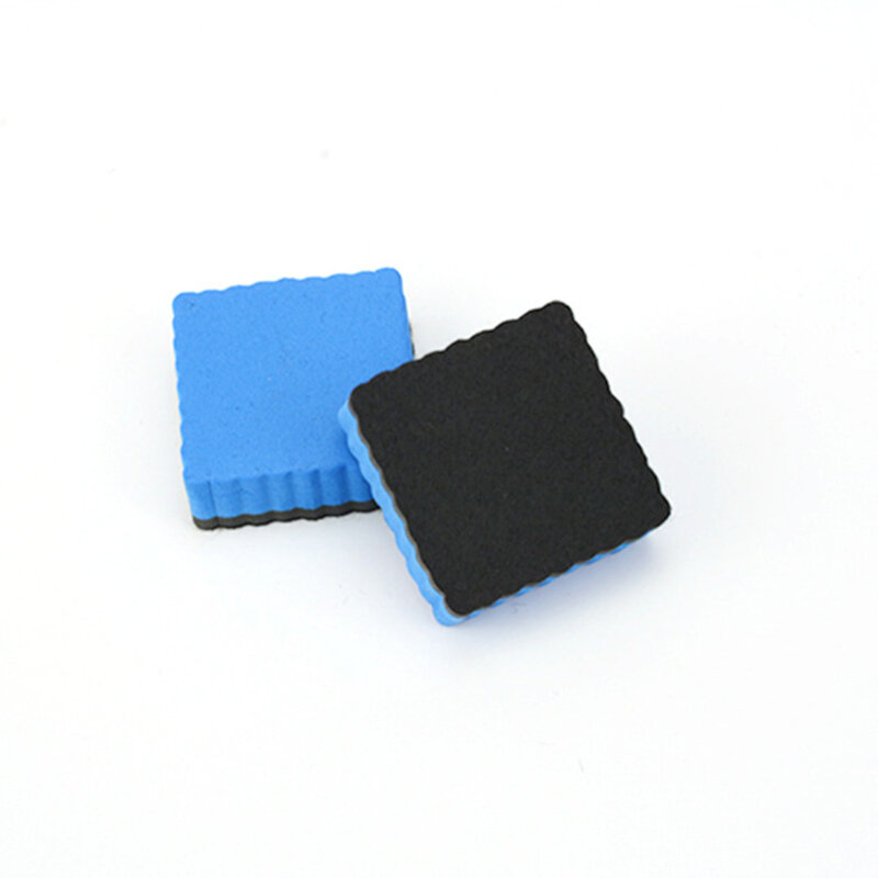 Goma de borrar magnética de pizarra blanca para niños, gomas de borrar de tela de fieltro EVA cuadradas con forma de onda, 5x5cm, 2 piezas