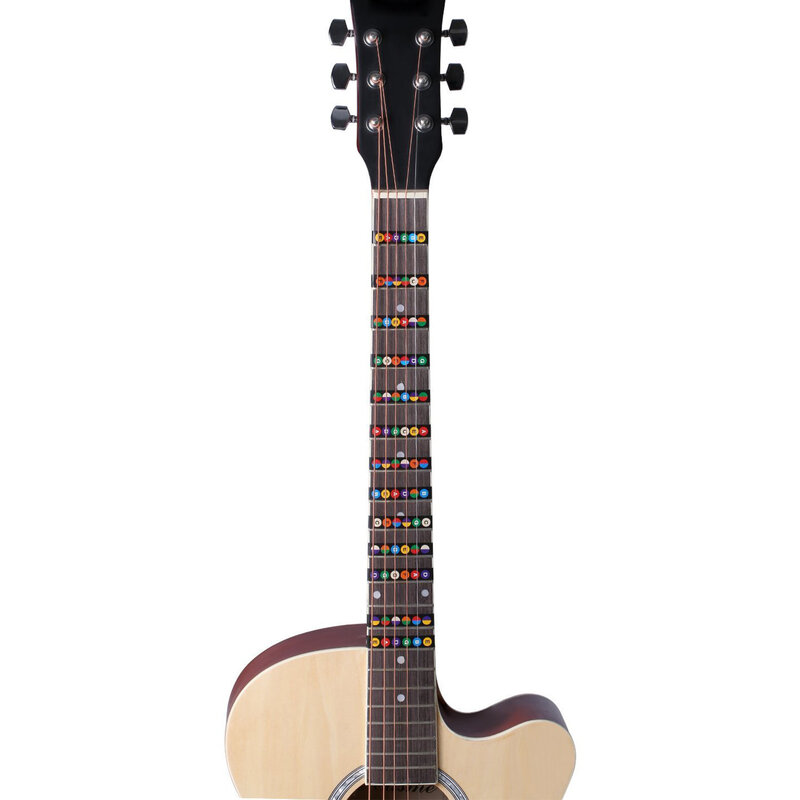 ギター指板ノートマップラベルステッカー指板は6弦アコースティックギターのための