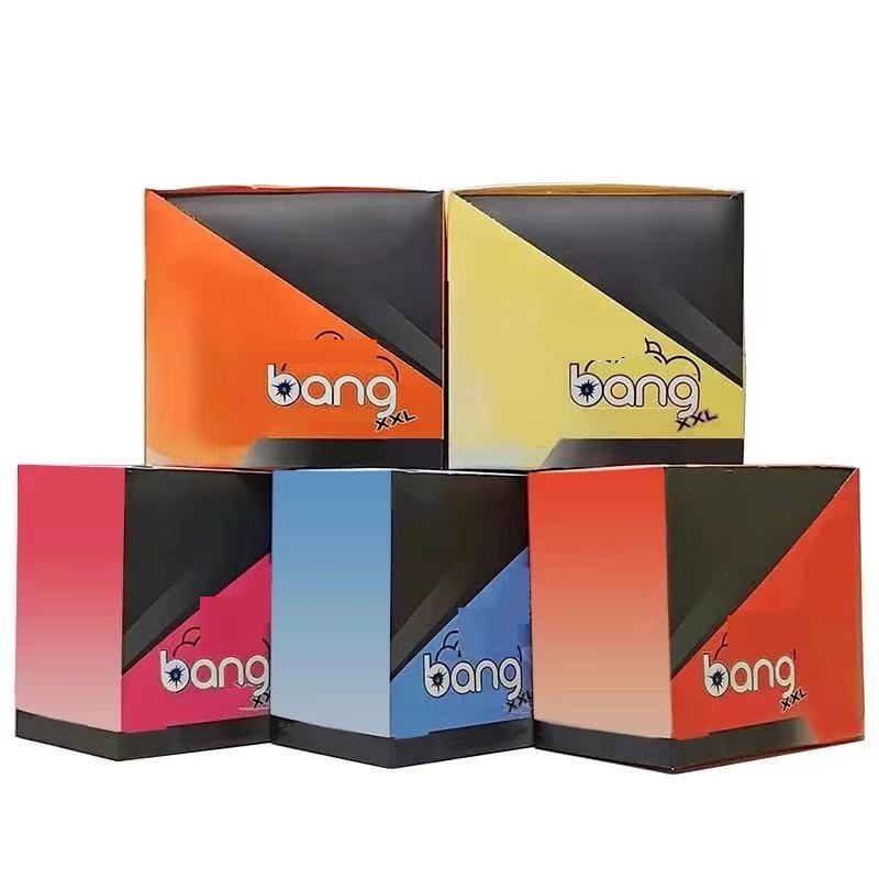 Caixa de cores mais recente e mais quente para embalagem bang xxl, 100 peças