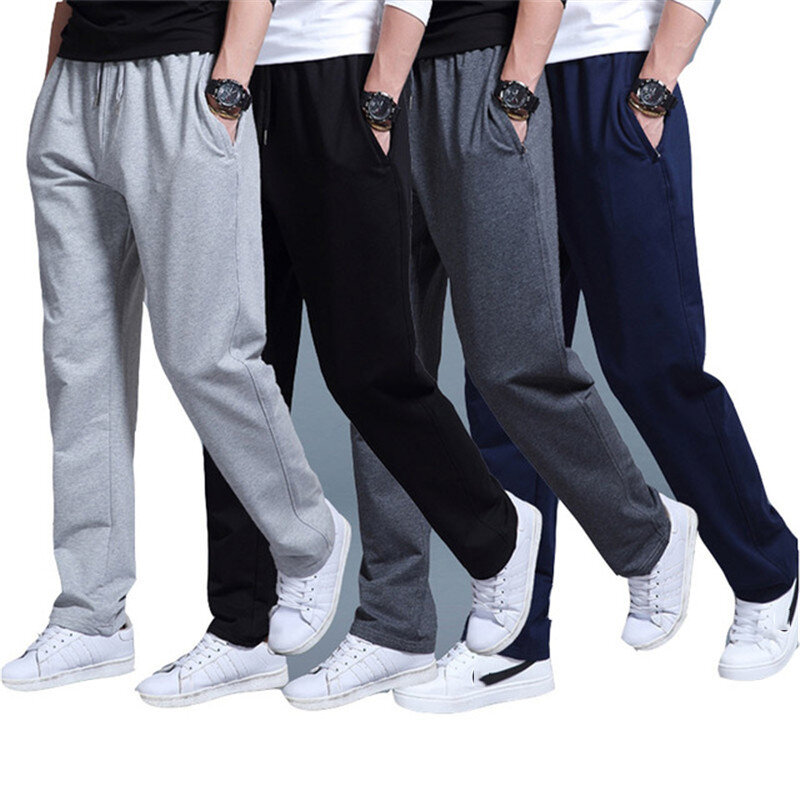 High quality Spring and autumn sports pants men's straight casual trousers wholesale loose running men sweatpants 2021
