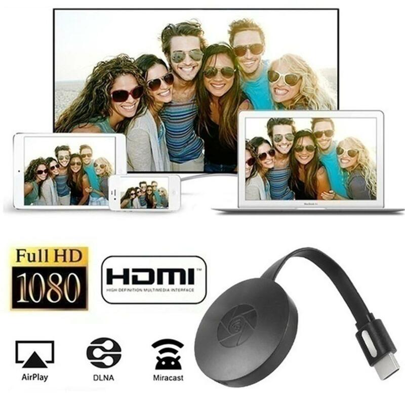 Dongle pour clé TV compatible HDMI, adaptateur Wifi 1080P Miracast AirPlay pour Youtube Chromecast, tourner la clé TV, boîtier miroir Android