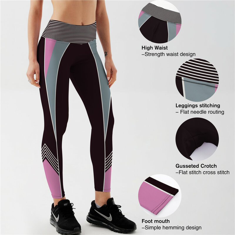 FJJG-Leggings de grande taille pour femmes, pantalon de fitness à compression décontractée, long, taille haute