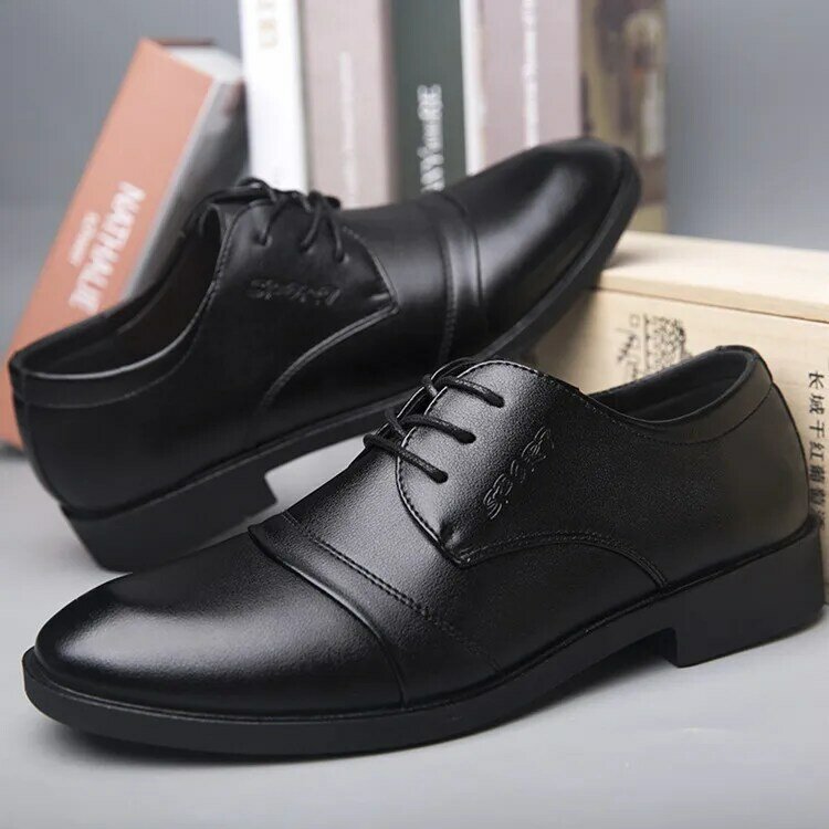 Men Shoes Formal Dress Male Oxfords Triple Joint Office Genuine Leather Wedding Party Lace Up Autumn Spring