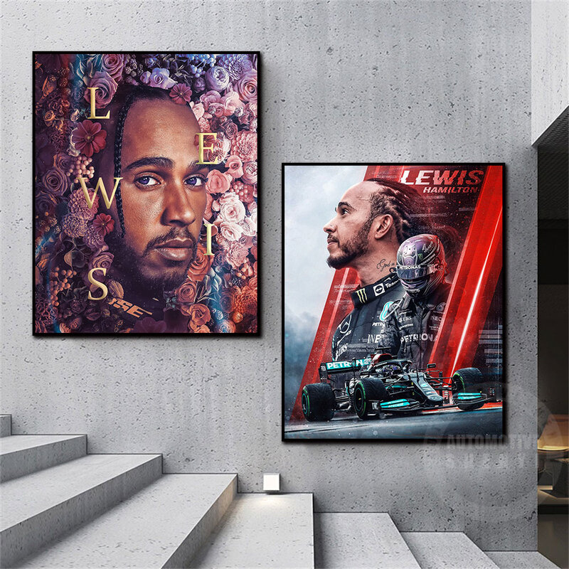 Racer Champion F1 Legend Racing Figure Poster Print Canvas Painting  Home Decor Wall Art Picture For Living Room Frameless