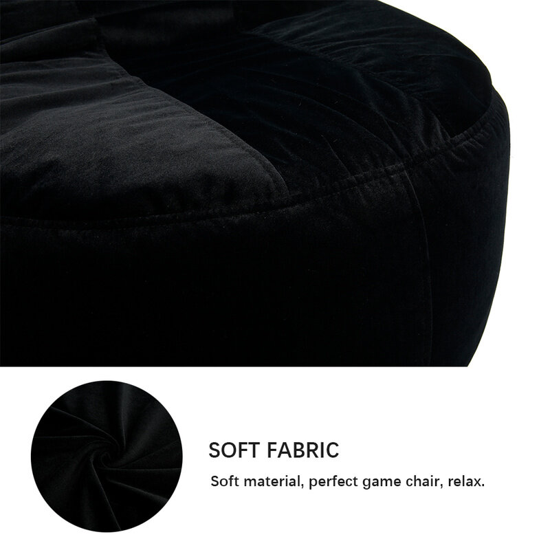 Micro tecido de veludo saco feijão preguiçoso sofá capa espreguiçadeira cadeira sofá assento sala estar móveis sem enchimento puff puff sofá tatami