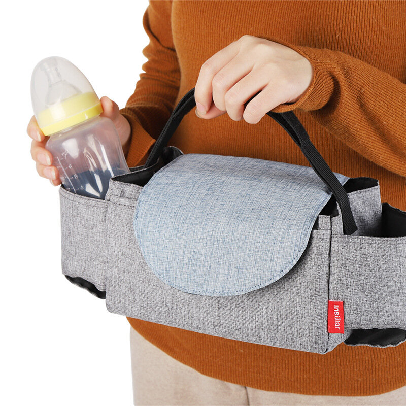 Sac de voyage pour poussette de bébé, Design de couleur contrastée, sacs à couches pour maman, organisateur de couches multifonctionnel grande capacité, accessoires Parm