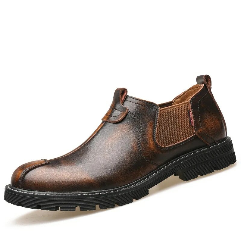 الكلاسيكية مريحة الرجال عارضة الأحذية المتسكعون الرجال الأحذية جودة انقسام الأحذية الجلدية الرجال الشقق حار بيع الأخفاف أحذية N10-35