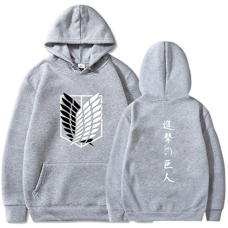 Attack on Titan Fashion Animation Hoodies Pullovers Tops Unisex Clothes