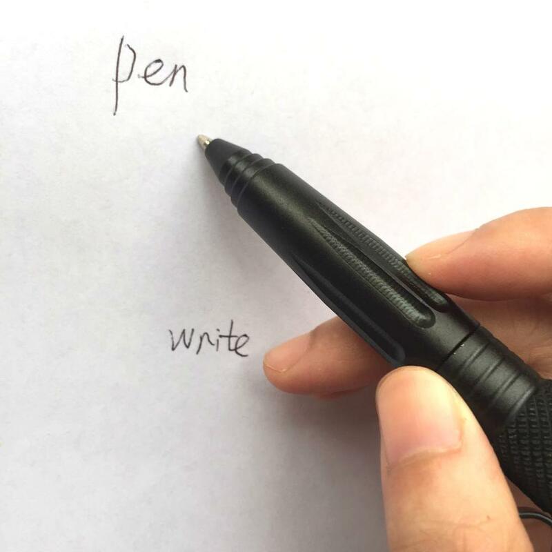 전술 펜 다목적 도구 자기 방어 펜 유리 차단기 알루미늄 합금 EDC 야외 생존 도구 쓰기 볼펜