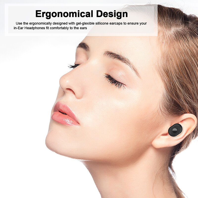 سماعات أذن رياضية لاسلكية من SELFLY Y80 TWS سماعات أذن صغيرة داخل الأذن سماعات بلوتوث 5.0 للهواتف الذكية شاومي PK A6S