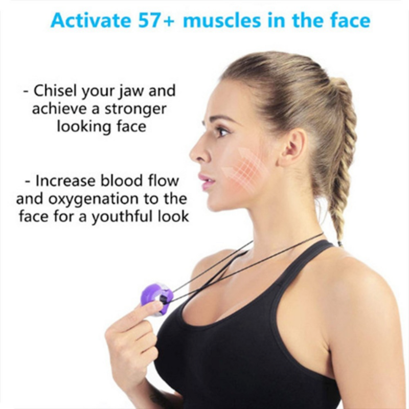 1 pz massaggiatore viso JawLine esercizio palla bocca mascella attrezzo ginnico palla da masticare masticare morso Breaker allenamento lifting muscolare Fitness