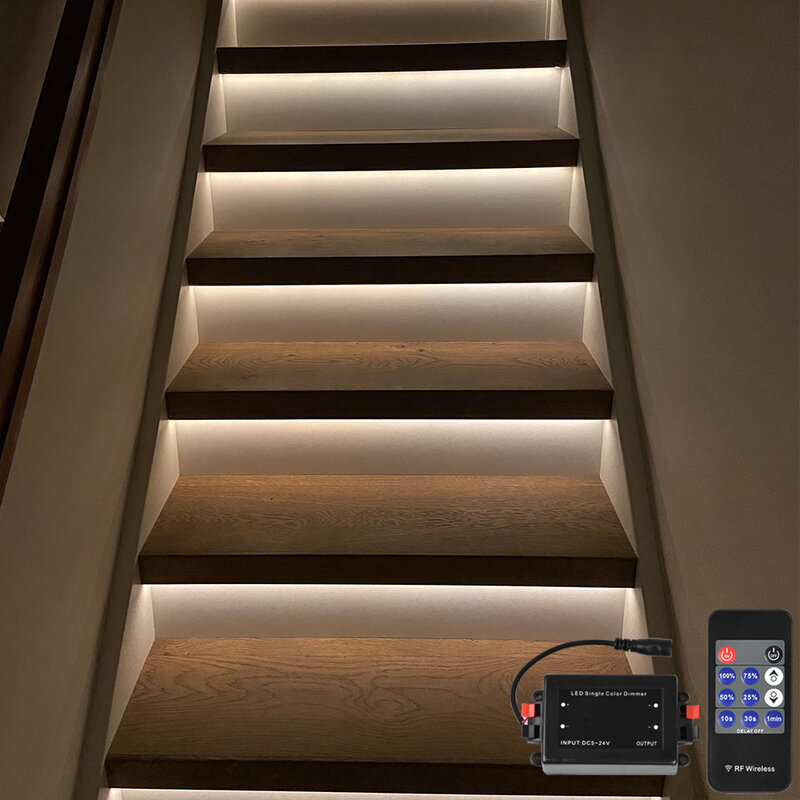 11 Steps Bright White 4000K 0.5M Stair light with remote-Plug and Play