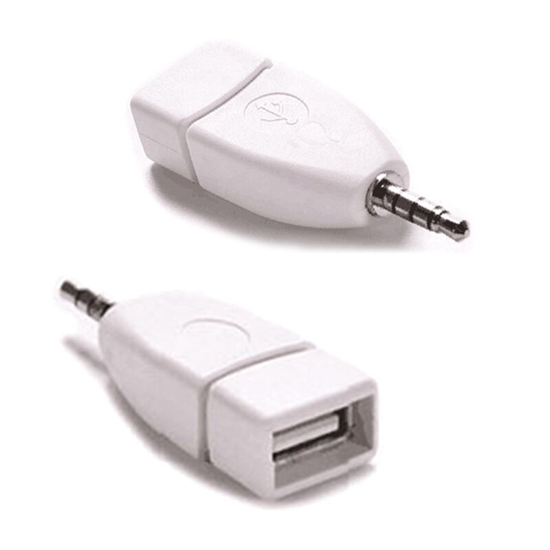 Nuovo adattatore convertitore per auto USB 2.0 femmina a 3.5mm maschio AUX Audio durevole Jack per auto