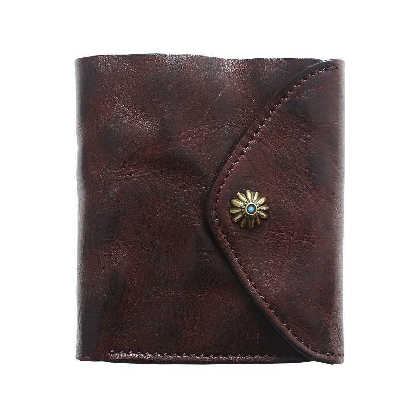 SIKU genuine cow leather men's wallet handmade wallet distress wallet case men purse