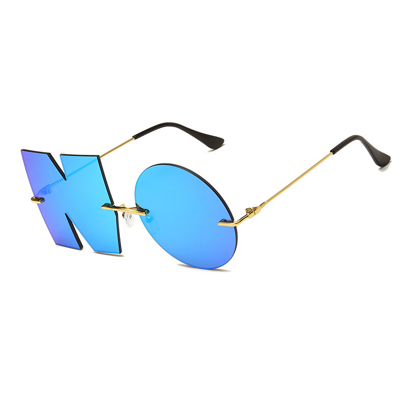 الأزياء إلكتروني لا النظارات الشمسية الفاخرة العلامة التجارية مصمم النساء نظارات الشمس المعدنية السيدات الاتجاه مكبرة UV400 ظلال gafas دي سول