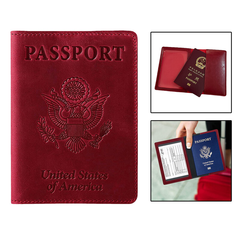 Funda con soporte para tarjetas, accesorios para documentos de viaje para hombre y mujer
