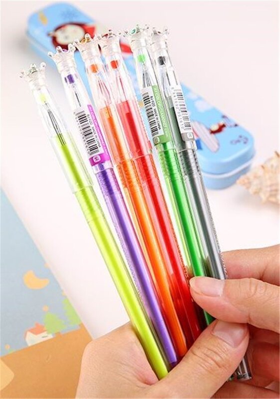 Lot de 5 stylos Gel colorés multicolores, couleurs bonbons, fournitures scolaires, nouveauté