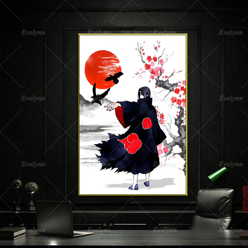 Itachi Naruto-pósteres en lienzo de Anime japonés, imágenes artísticas de pared, cuadro moderno para sala de estar, decoración del hogar y dormitorio