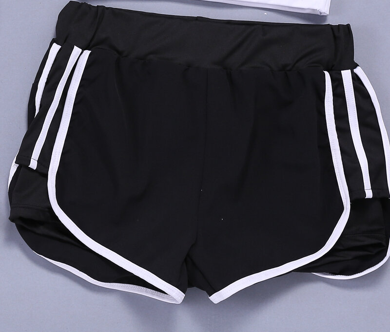 Gym Shorts Fitness  Color Matching Tight-fitting Leisure Stretch Yoga Shorts Women's Aerobics Anti-weary Woman Running Shorts