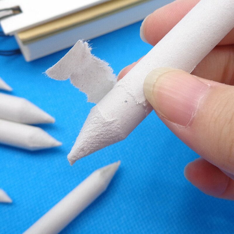 3/6 pçs/set mistura mancha coto vara esboço arte desenho branco carvão esboçar ferramenta arroz papel caneta artista suprimentos