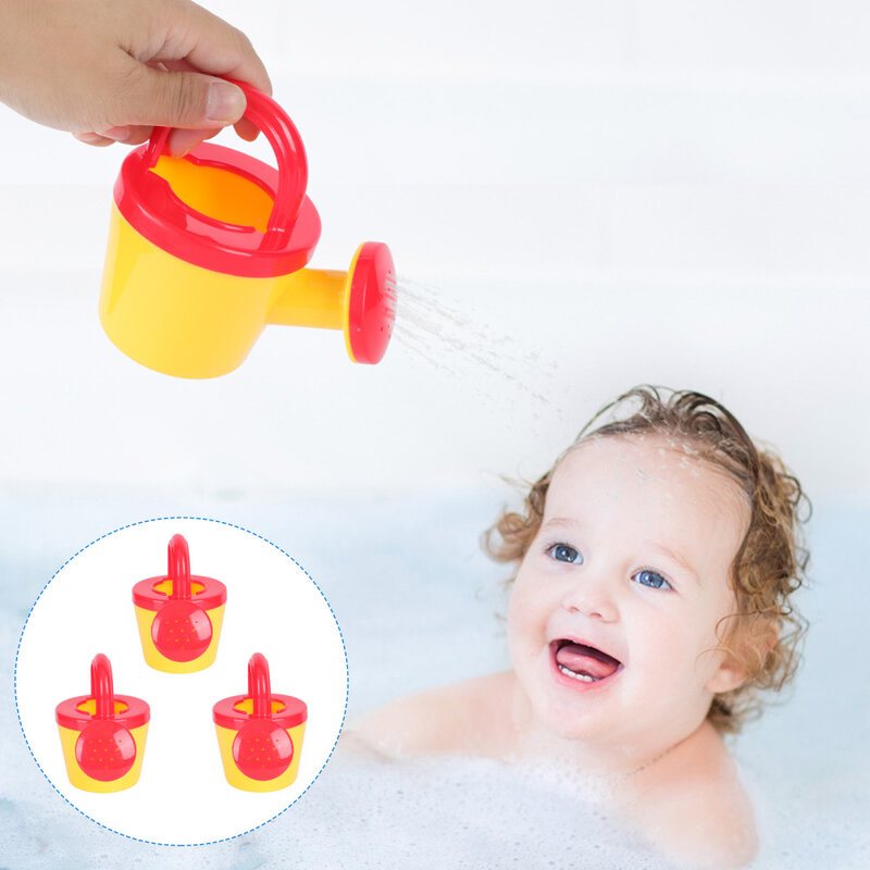 3pcs Baby Shampoo Pot Baby Bath Plaything Water Container Kids Beach