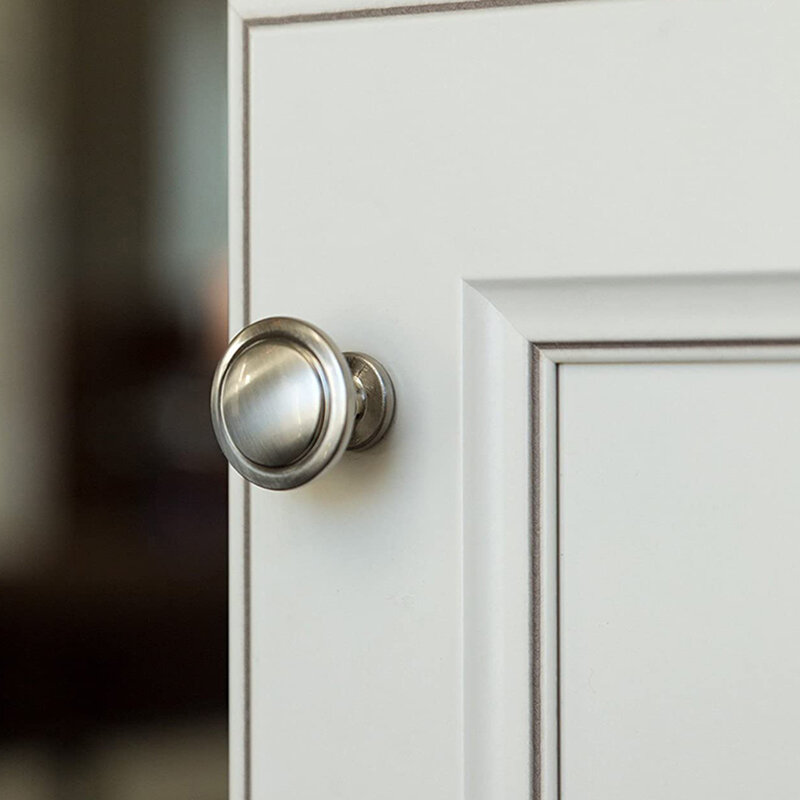 Szczotkowana stal nierdzewna pojedynczy otwór uchwyt metalowy okrągły pojedynczy otwór mały uchwyt nowoczesny minimalistyczny uchwyt drzwi szufladowe