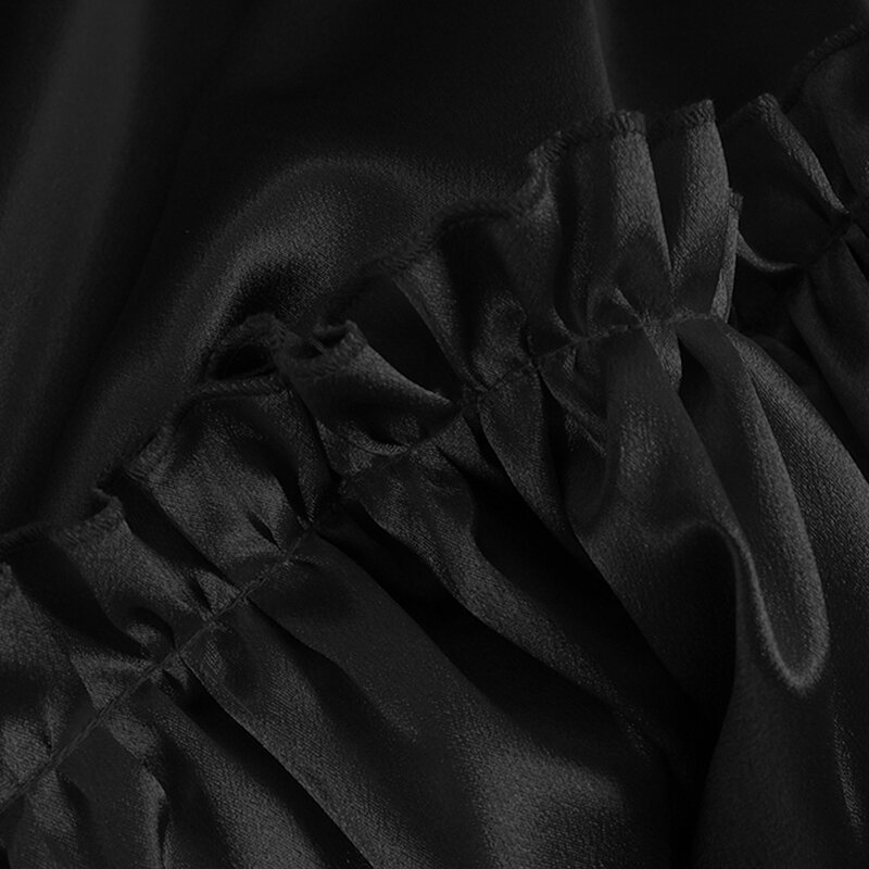 خريف شتاء 2021 المرأة فستان مع القوس ضمادة فانوس كم طويل ألف خط فساتين طويلة الكشكشة المرقعة رداء حجم كبير غير رسمي